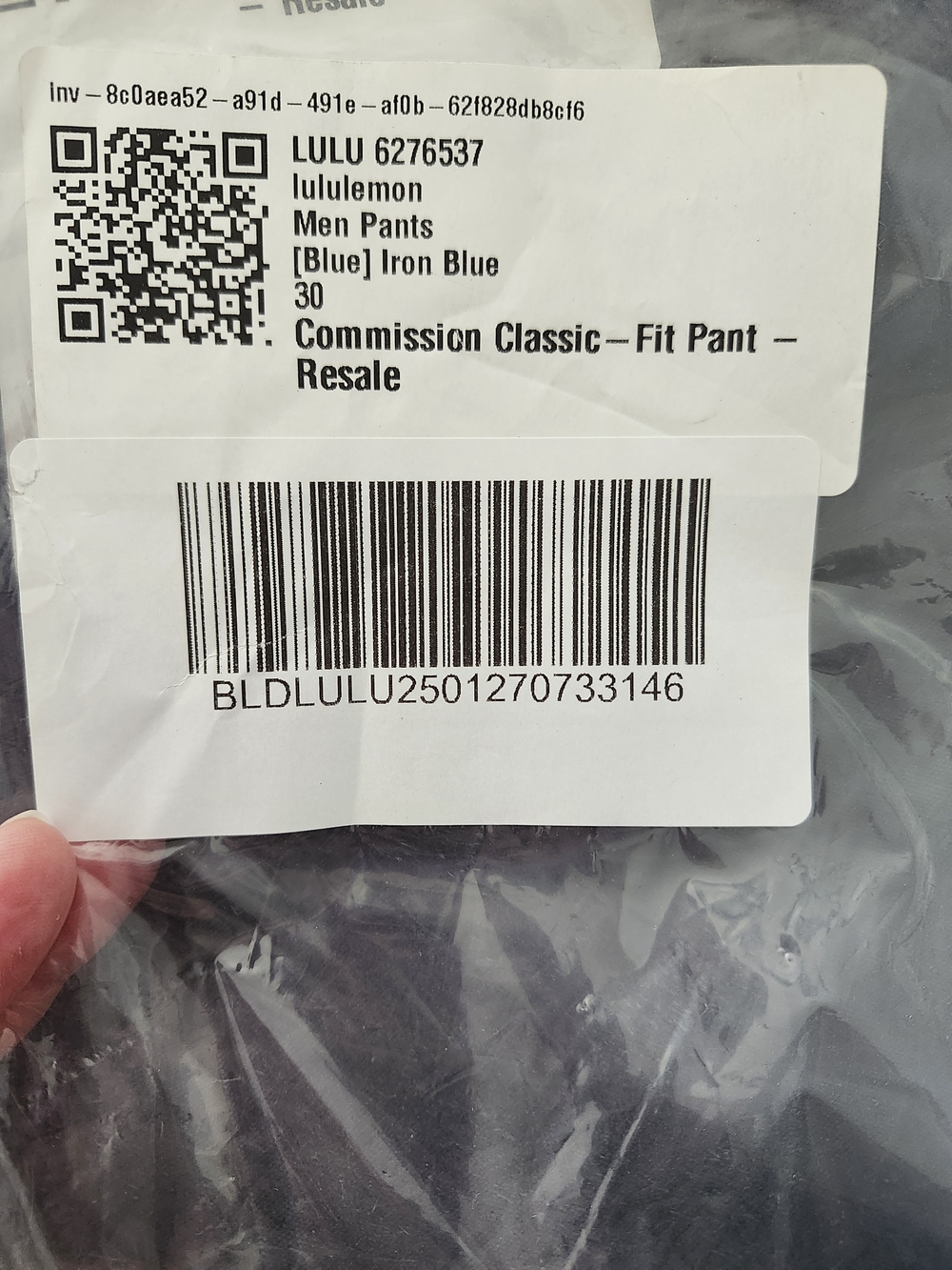 Lululemon Commission Classic Fit Pants 36 Iron Blue Warpstreme Chino - Picture 9 of 9